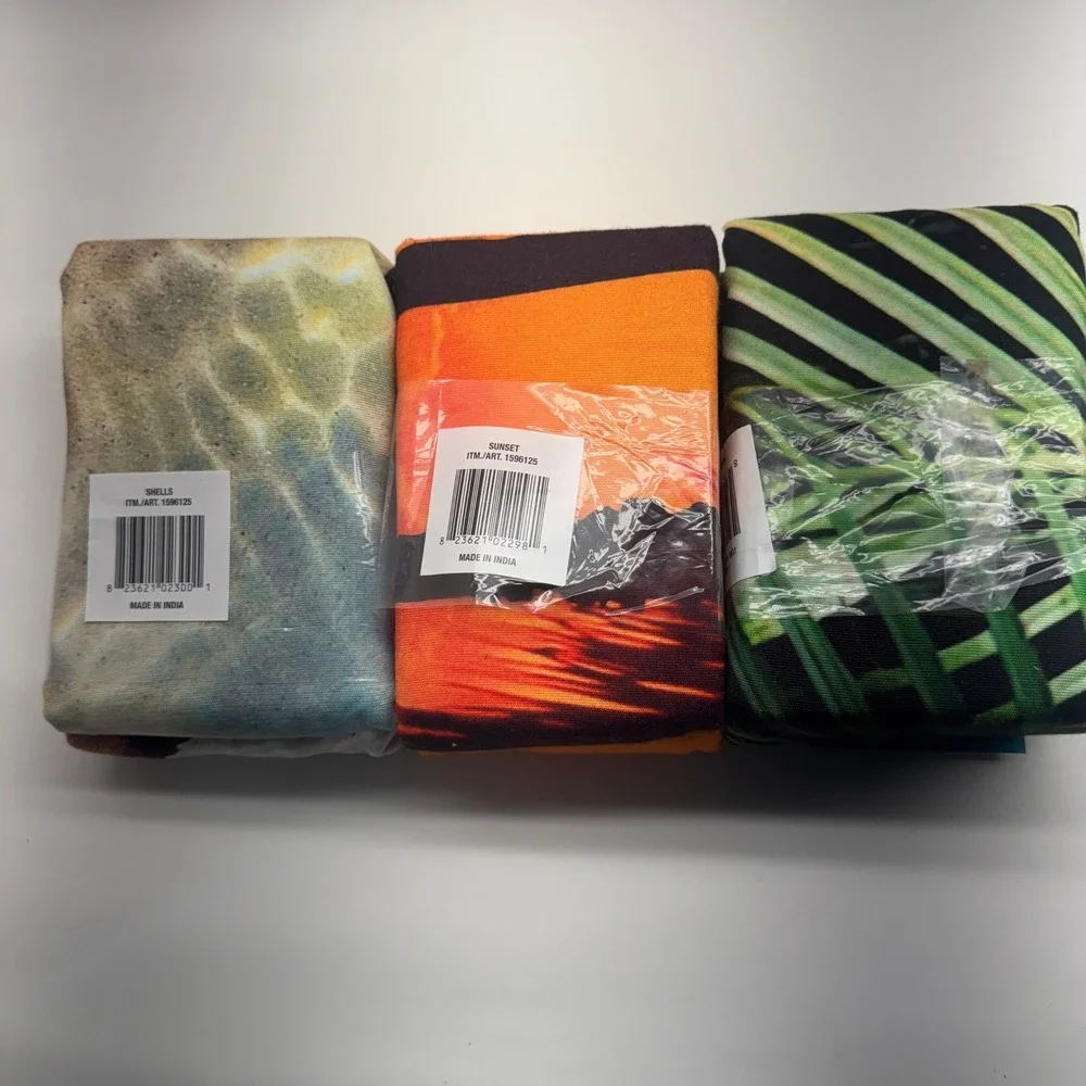 Lot of 3 Whitley Willows Microfiber Beach Towel Sunset 35x70 Quick Dry OEKO-TEX
